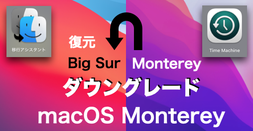 Macos Monterey編 Macのダウングレード データ移行方法 バックアップなし Time Machineの移行アシスタントまで対応 Monterey Big Sur編 子供プログラマー