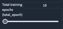 step3:Total training epochs(エポック数・学習回数)- RVC WebUIの使い方